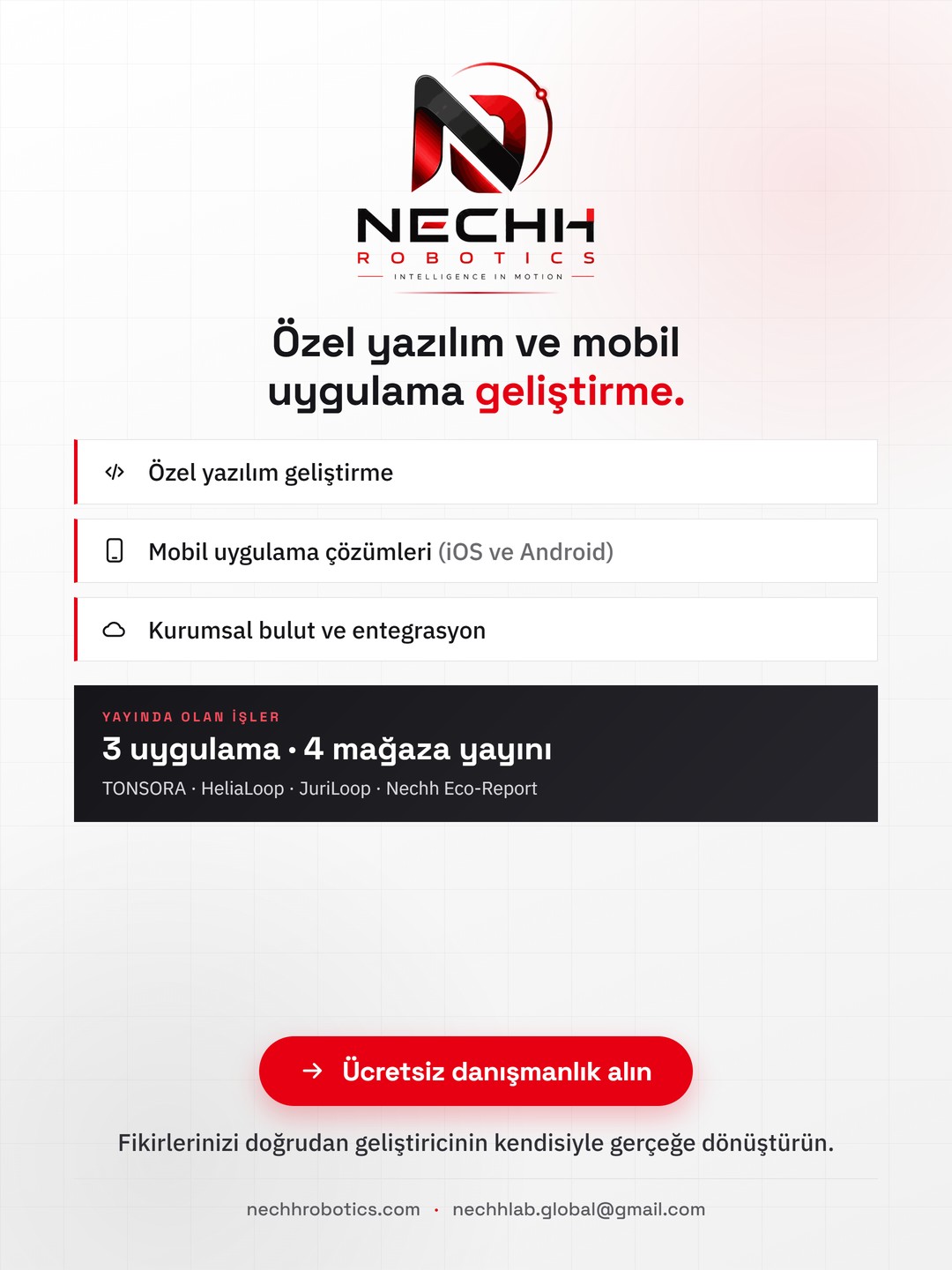 Özel yazılım ve mobil uygulama geliştirme
